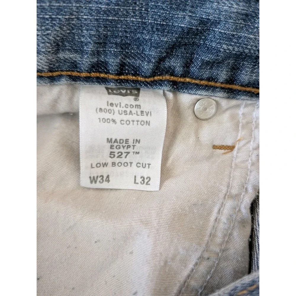 Levi's 527 Low Bootcut Jeans Mens 34x32 Medium Wash Blue Denim Y2K